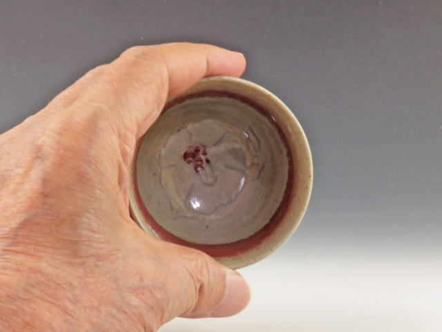 Yunotsu-Yaki (Shimane) Tsubaki-Gama Pottery Sake cup 6YUN0005