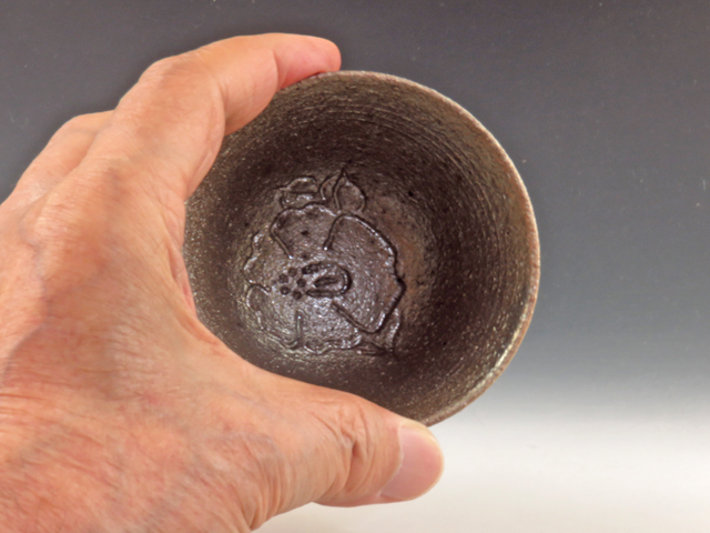 Yunotsu-Yaki (Shimane) Tsubaki-Gama Pottery Sake cup 6YUN0007