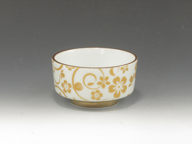 Kutani-Yaki (Ishikawa) Kanayama-Gama Porcelain Sake cup 3KUT0067