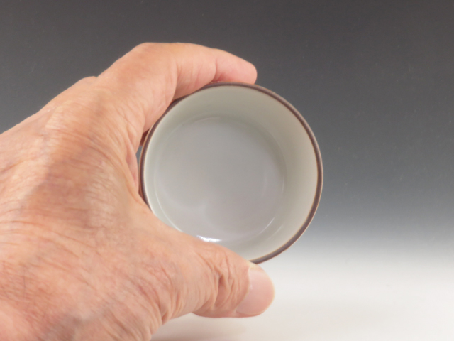 Kutani-Yaki (Ishikawa) Kanayama-Gama Porcelain Sake cup 3KUT0067