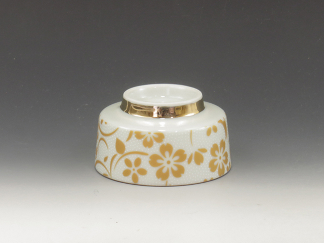 Kutani-Yaki (Ishikawa) Kanayama-Gama Porcelain Sake cup 3KUT0067