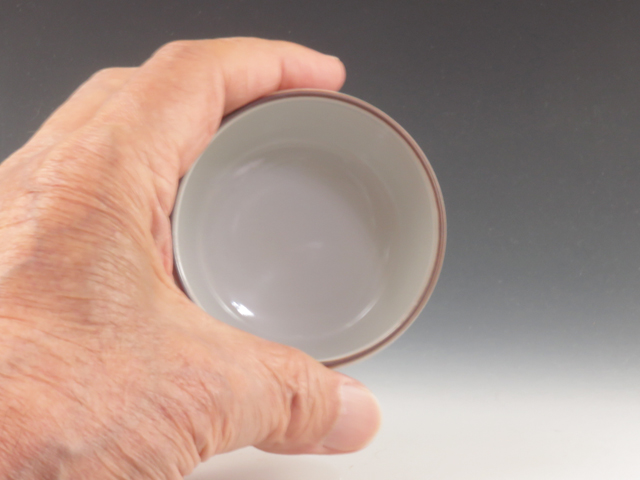 Kutani-Yaki (Ishikawa) Kanayama-Gama Porcelain Sake cup 3KUT0068