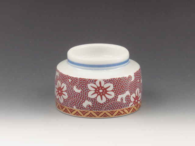 Kutani-Yaki (Ishikawa) Kanayama-Gama Porcelain Sake cup 3KUT0068