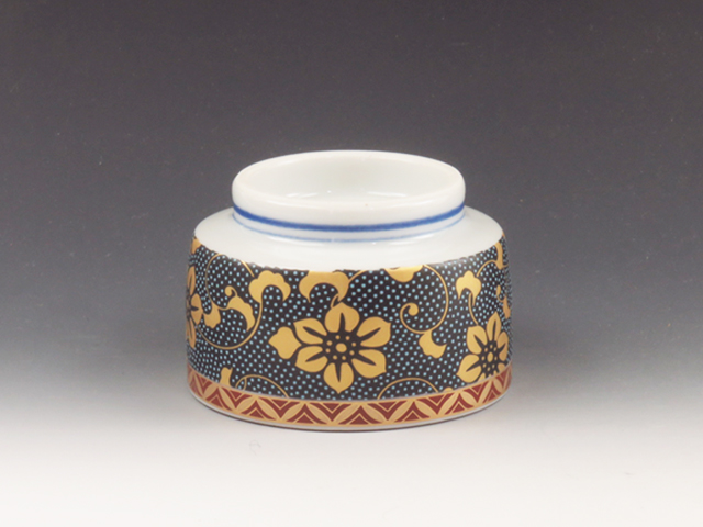 Kutani-Yaki (Ishikawa) Kanayama-Gama Porcelain Sake cup 3KUT0069