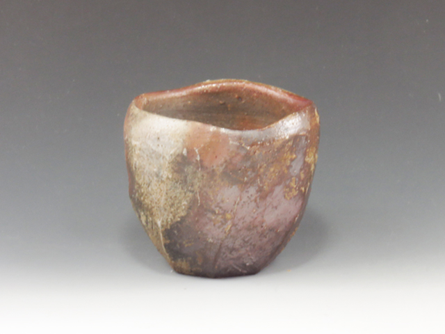 Bizen-Yaki (Okayama) Nobuyoshi Shibaoka Pottery Sake cup  6BIZ0136