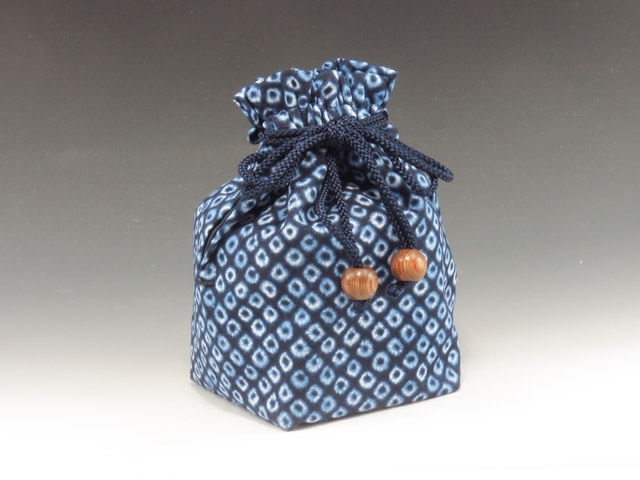 Japanese sake cup carrying pouch (Cotton / Japanese tie-dye)