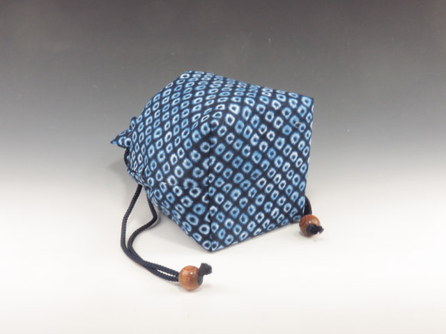 Japanese sake cup carrying pouch (Cotton / Japanese tie-dye)
