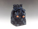 photo Japanese sake cup carrying pouch (Cotton / Splashed patterns)
