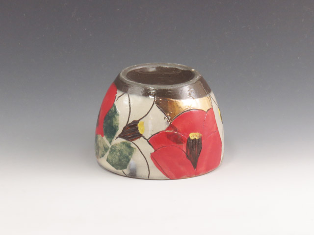 Minori-Yaki (Niigata) Tozo Koguro Pottery Sake cup 