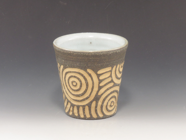 Kasama-Yaki (Ibaraki) Ueyama-Gama Pottery Sake cup