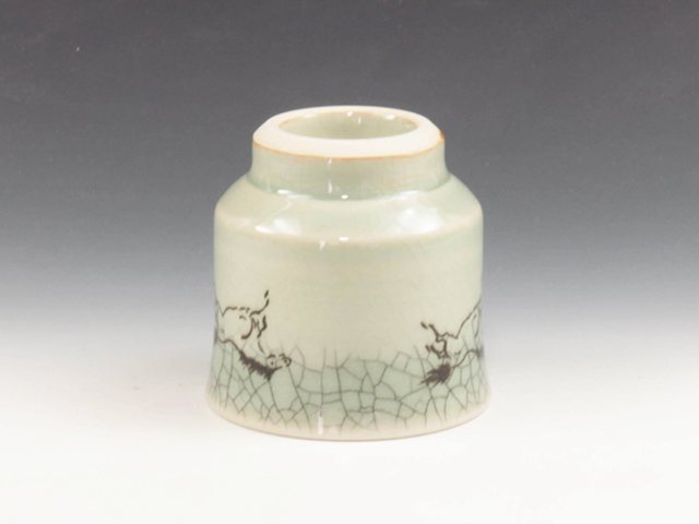 Oborisoma-Yaki (Fukushima) Kyukan-Gama Pottery Sake cup