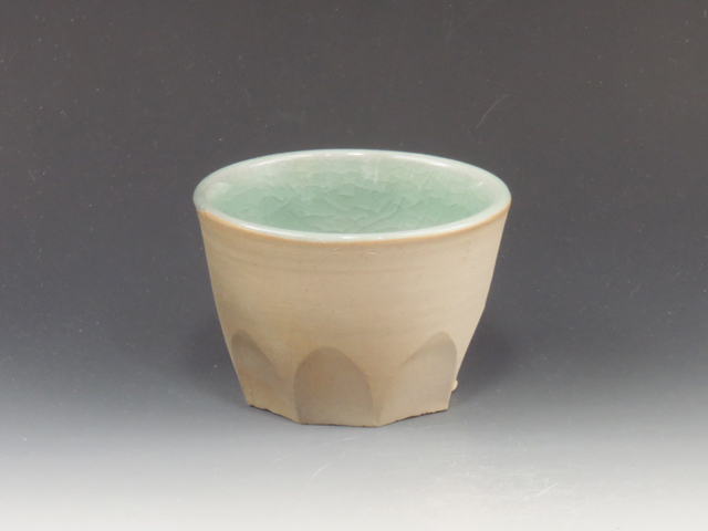 Oborisoma-Yaki (Fukushima) Matsunaga-Gama Pottery Sake cup