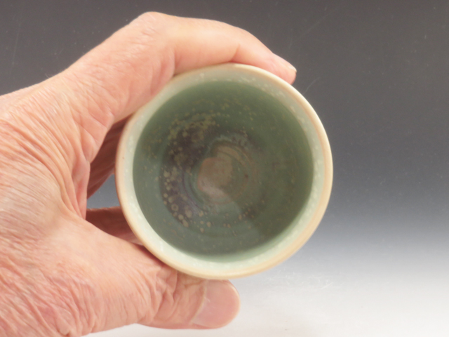 Oborisoma-Yaki (Fukushima) Kyogetsu-Gama Pottery Sake cup 