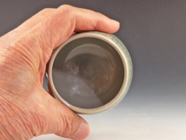 Oborisoma-Yaki (Fukushima) Kyukan-Gama Pottery Sake cup 