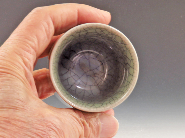 Oborisoma-Yaki (Fukushima) Kyukan-Gama Pottery Sake cup