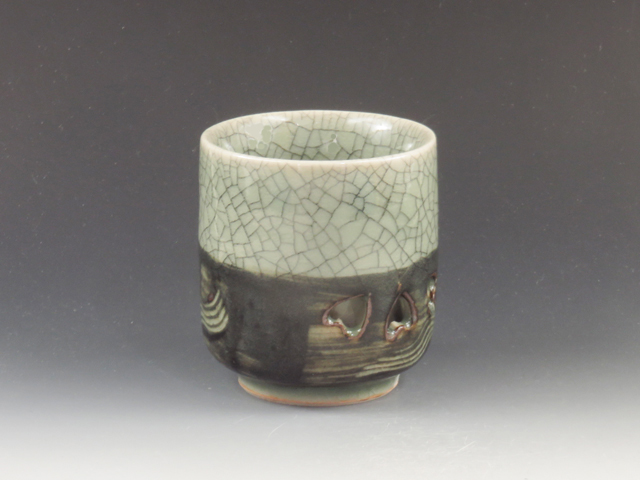 Oborisoma-Yaki (Fukushima) Kyukan-Gama Pottery Sake cup